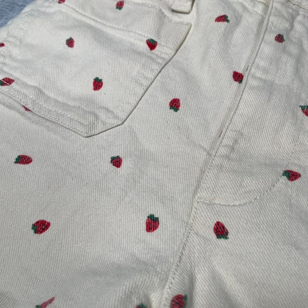 Madewell Strawberry Print High Rise Denim Shorts Womens Size 24 - Picture 4 of 13